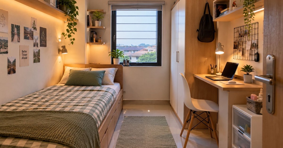 Rahasia Kamar Kost Sempit Terasa Estetik ala Cafe Pinterest, Nggak Perlu Renovasi