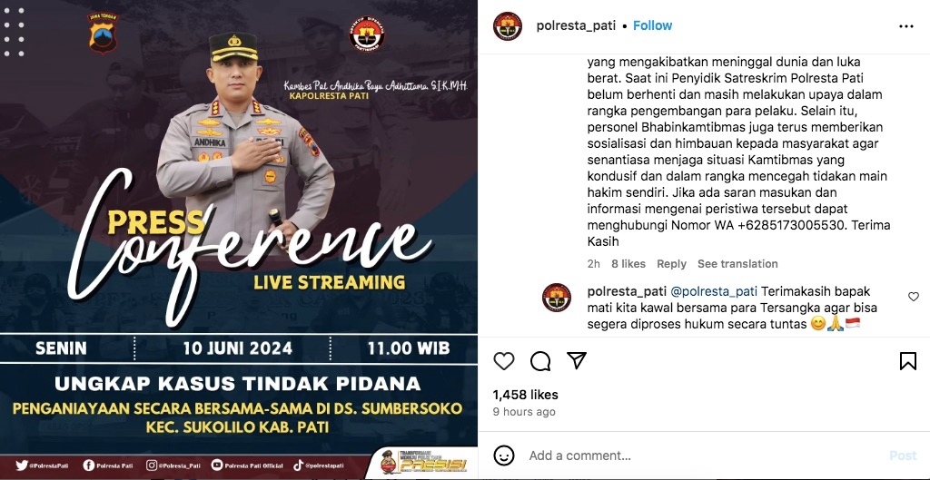 Polresta Pati Ungkap Kasus Pengeroyokan Bos Rental Mobil di Sukolilo, CEK 4 Fakta Terbaru Ini