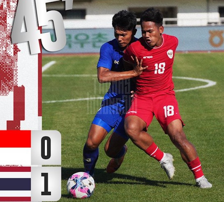 LIVE SCORE HASIL AKHIR Indonesia U19 vs Thailand, SKOR 0-1 Babak PERTAMA Seoul Earth On Us Cup 2024, CEK SKOR BABAK KEDUA FULL TIME