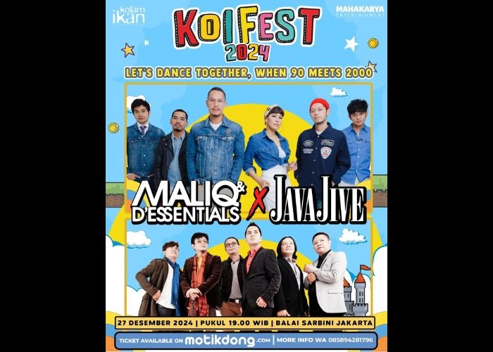 Event Vibes! Yuk Meriahkan Konser Bertajuk KOI Fest 2024: Nostalgia dan Harmoni Musik Indonesia di Balai Sarbini Jakarta