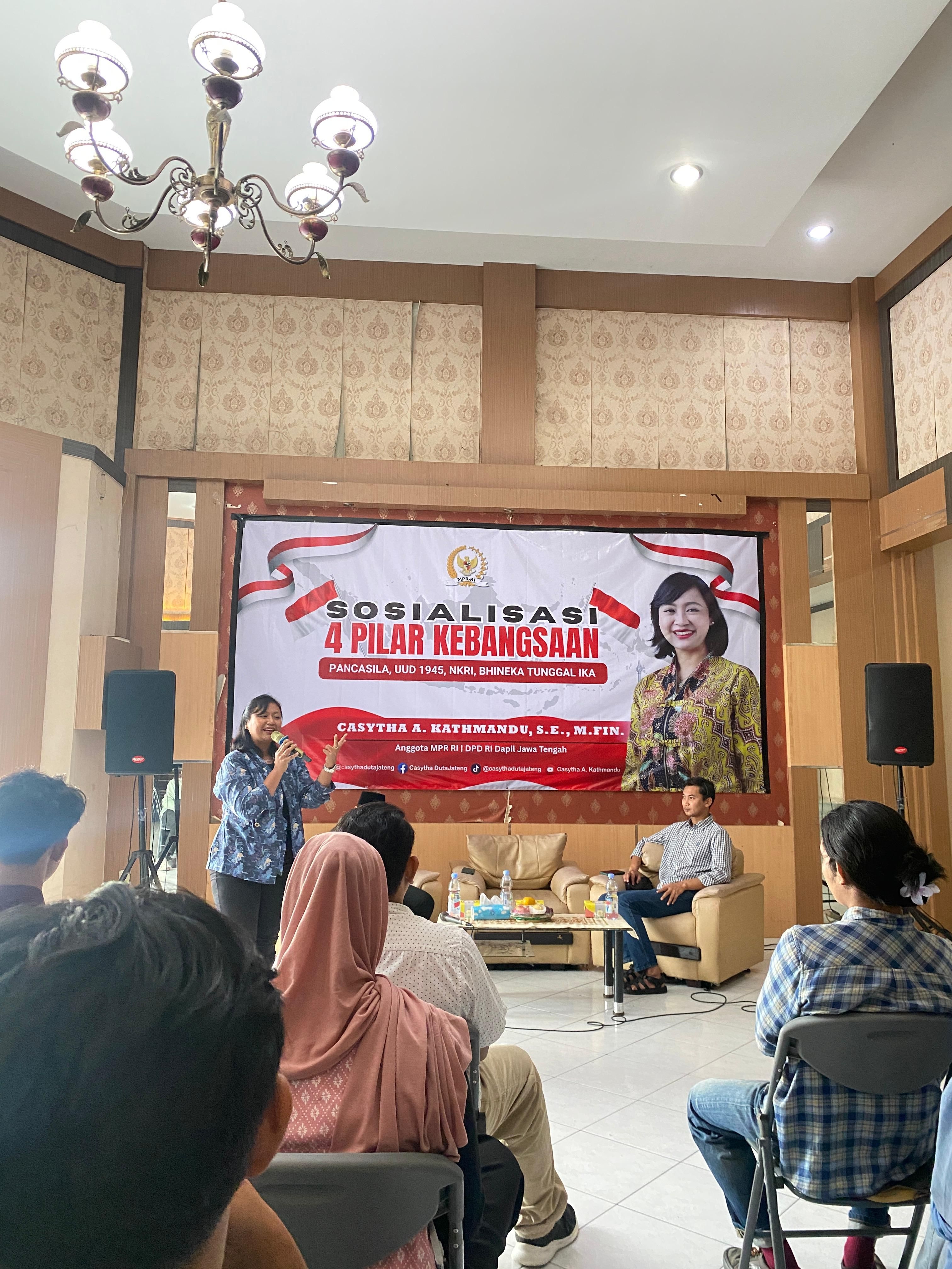 Kolaborasi MPR RI–DPD RI Dapil Jateng Bersama PKC PMII Jateng Sosialisasikan Empat Pilar Kebangsaan