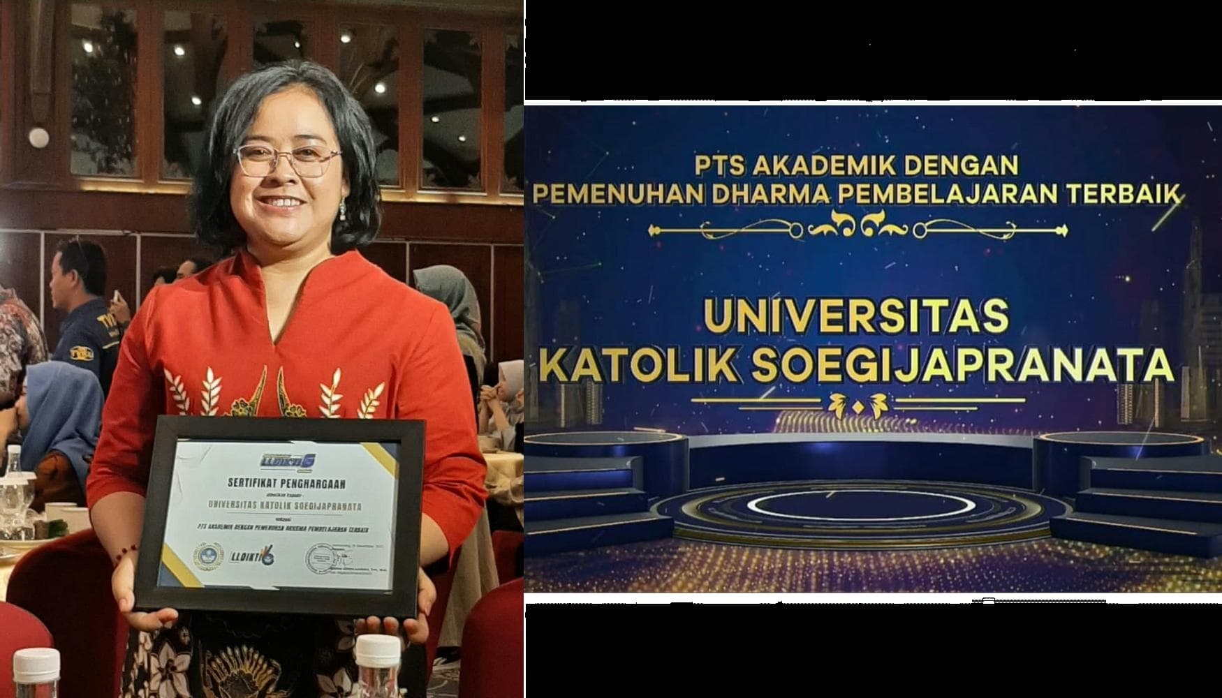 SCU Raih Penghargaan LLDIKTI) Wilayah VI, sebagai PTS Akademik dengan Pemenuhan Dharma Pembelajaran Terbaik 2023