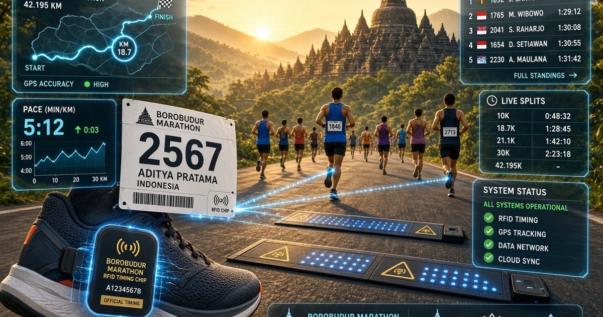 Split Time per Kilometer: Cara Borobudur Marathon Pastikan Kamu Benar-Benar Lari 42 Km