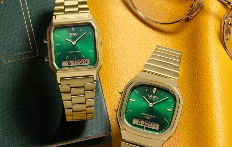 Casio Rilis Jam Tangan Vintage Baru Warna Hijau-Emas, Harga Mulai Rp900 Ribuan