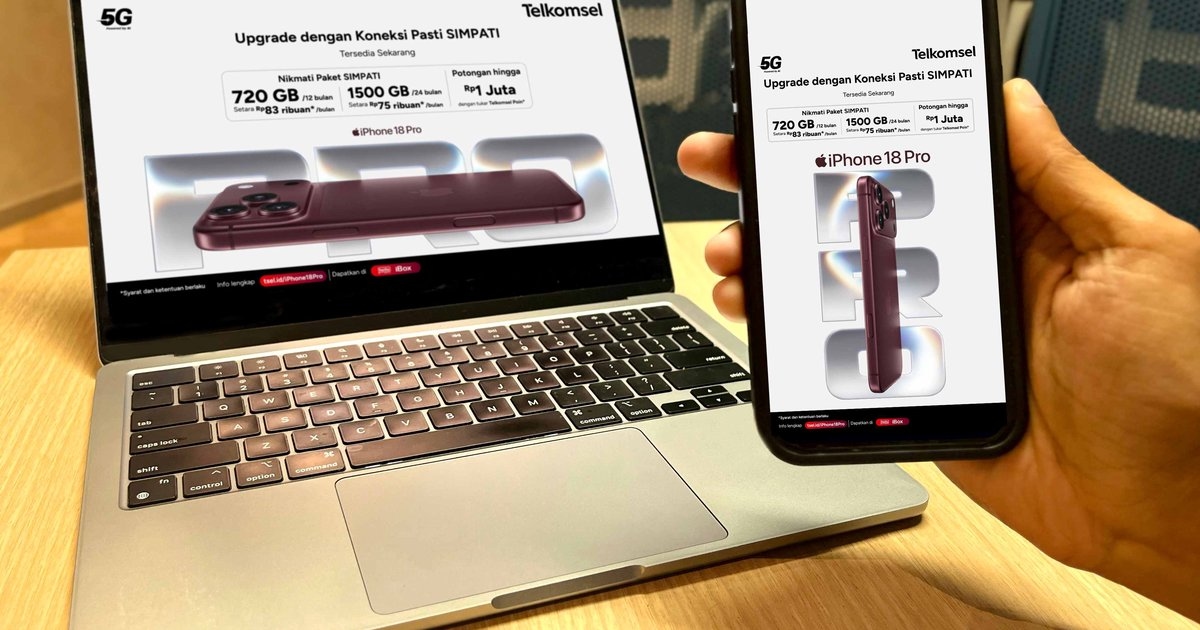 iPhone 18 Pro dan Pro Max Resmi Tersedia, Telkomsel Tawarkan Bundling Halo dan SIMPATI hingga Diskon Rp1 Juta