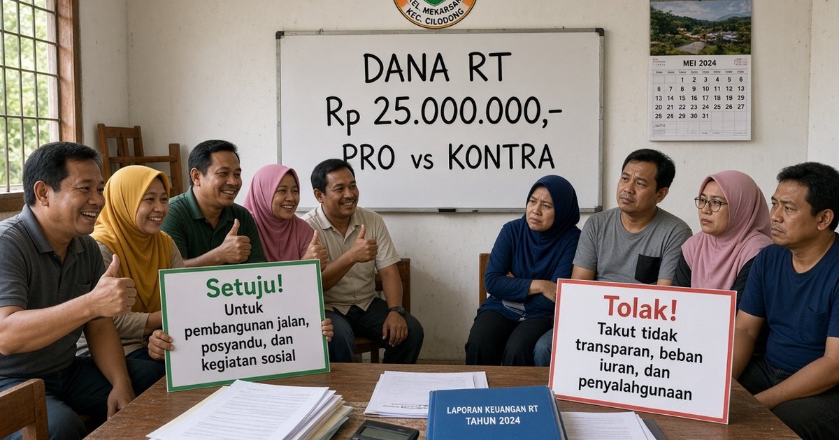 Dana RT Rp25 Juta: Kampung Meriah, Tapi Ketua RT Keringetan