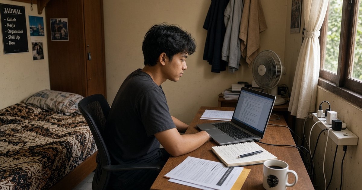 Nugas di Kamar Kost Tanpa Rebahan: Rahasianya Bukan Niat Kuat, Tapi Jangan Dekat-dekat Kasur