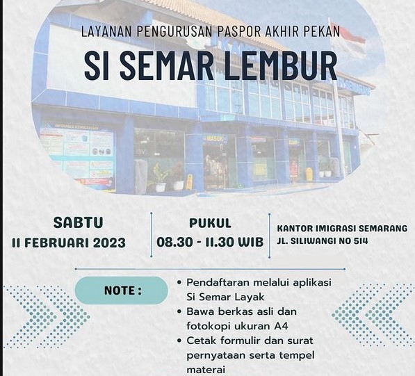 Layanan Pengurusan Paspor Akhir Pekan Kembali Dibuka, Catat Tanggal dan Jamnya