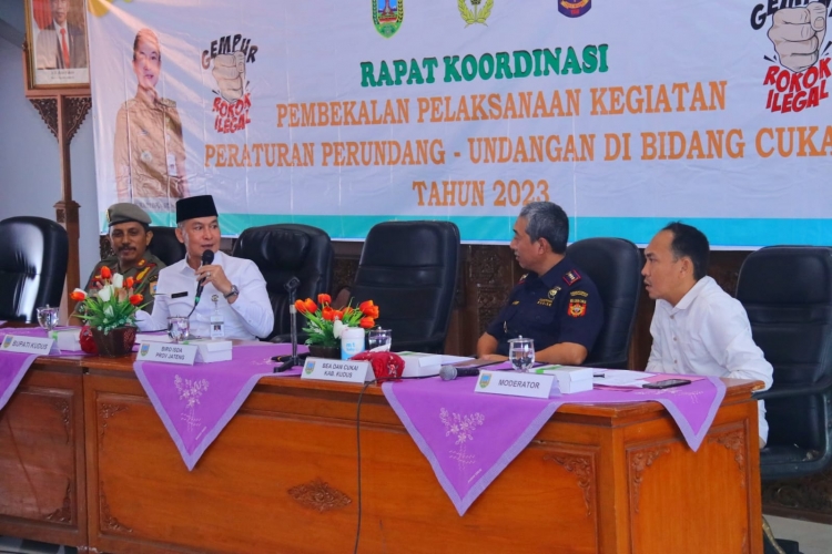 Bentuk Tim Penegakan Hukum Bidang Cukai, Bupati Hartopo Minta Hentikan Peredaran Rokok Ilegal