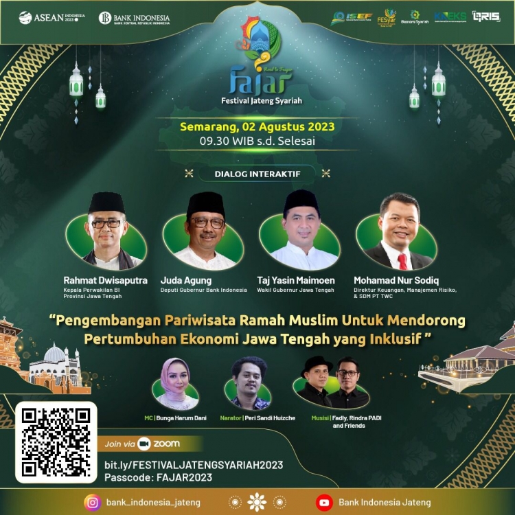 Dialog Interaktif Festival Jateng Syariah 2023, Pengembangan Pariwisata Ramah Muslim Mendorong Pertumbuhan Ekonomi Jawa Tengah yang Inklusif