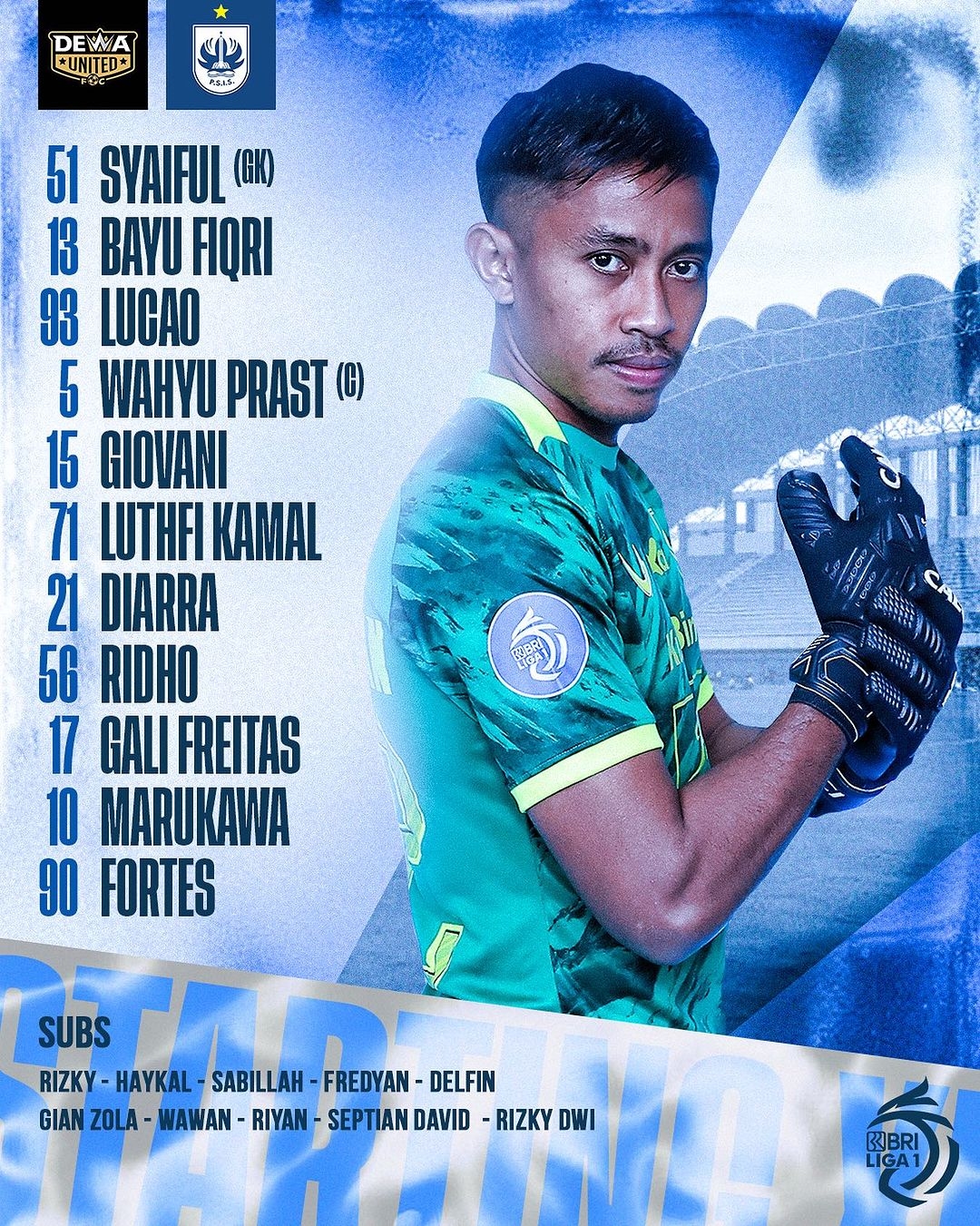 Laga Dewa United vs PSIS Semarang, Ajang Pembuktian Syaiful Syamsuddin ke Mantan