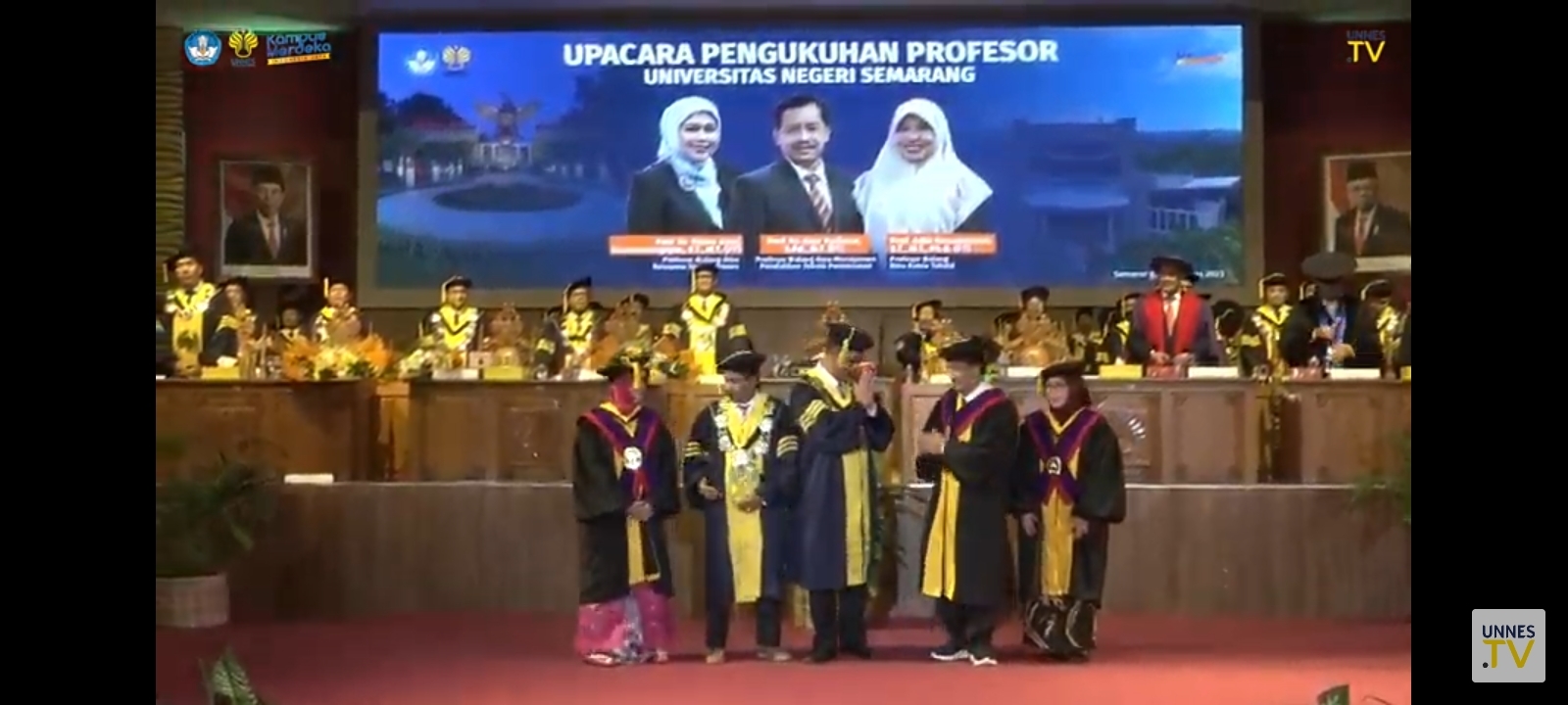 UNNES Kukuhkan 3 Profesor Baru, Lahirkan Pengetahuan Raih Kemajuan