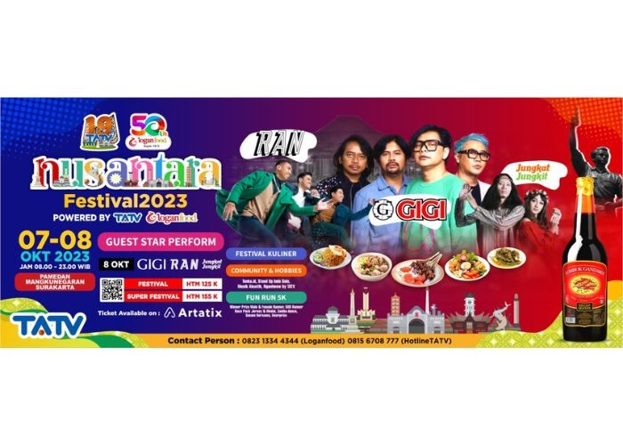 Ulang Tahun TATV dan Loganfood, Gelar Acara Bertajuk Nusantara Festival 2023