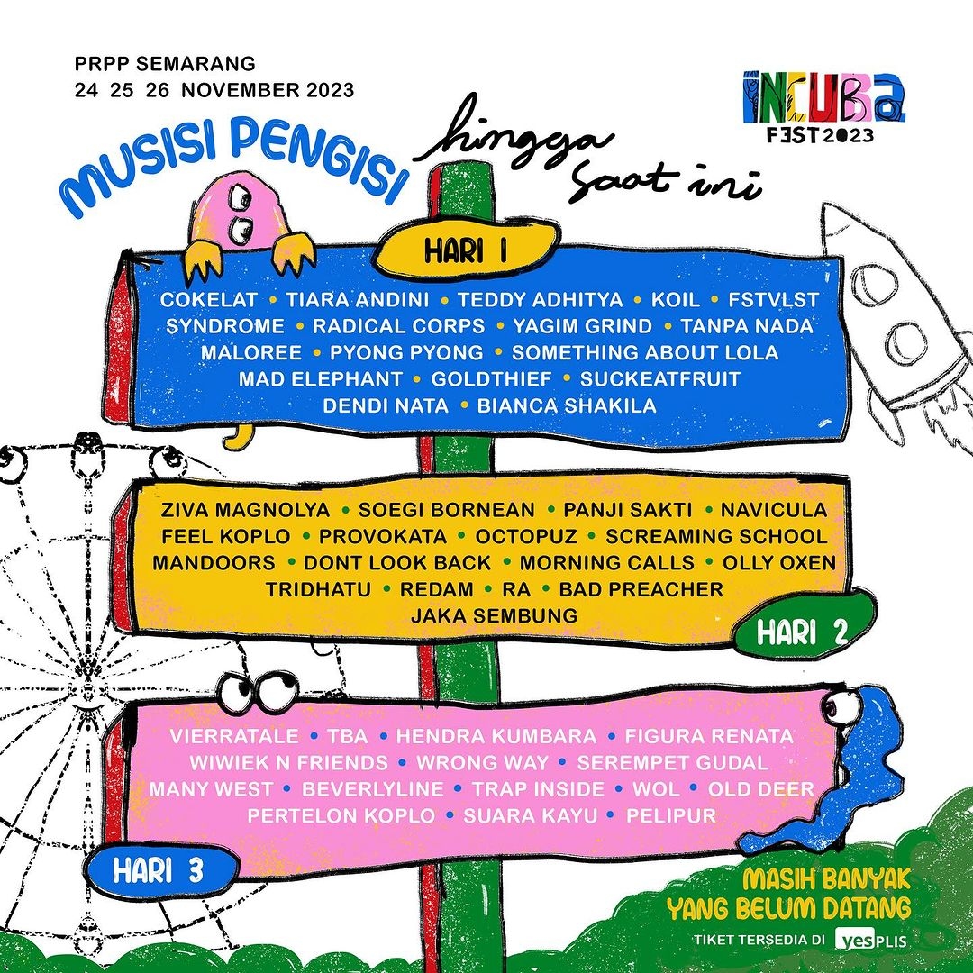 Incuba Fest 2023 Hadir di PRPP Semarang, Berikut Musisi yang Akan Tampil Menghibur Semarang