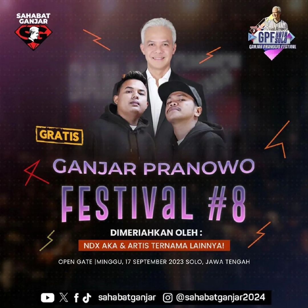 Event Ganjar Pranowo Festival Siap Menghibur Masyarakat Solo Pada 17 September 2023