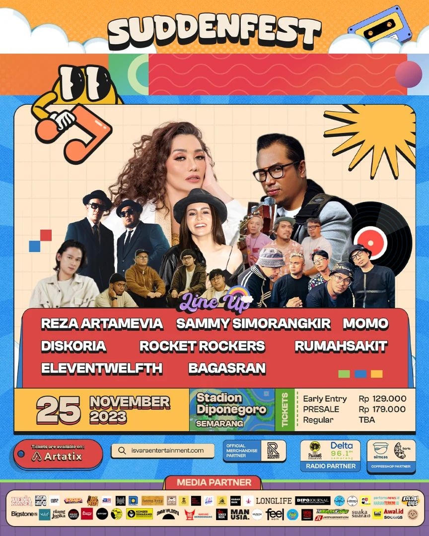 Reza Artamevia dan Sammy Simorangkir Siap Hibur Masyarakat Semarang Melalui Sudden Festival
