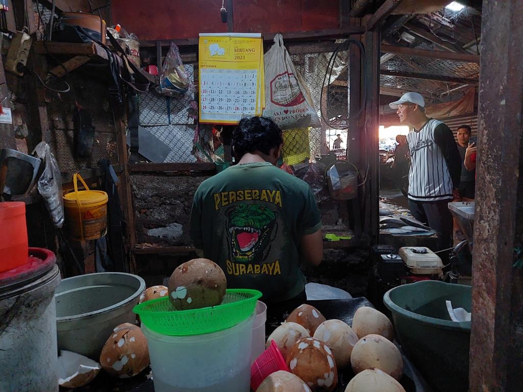 Doa Pedagang Pasar Darmo Surabaya untuk Ganjar