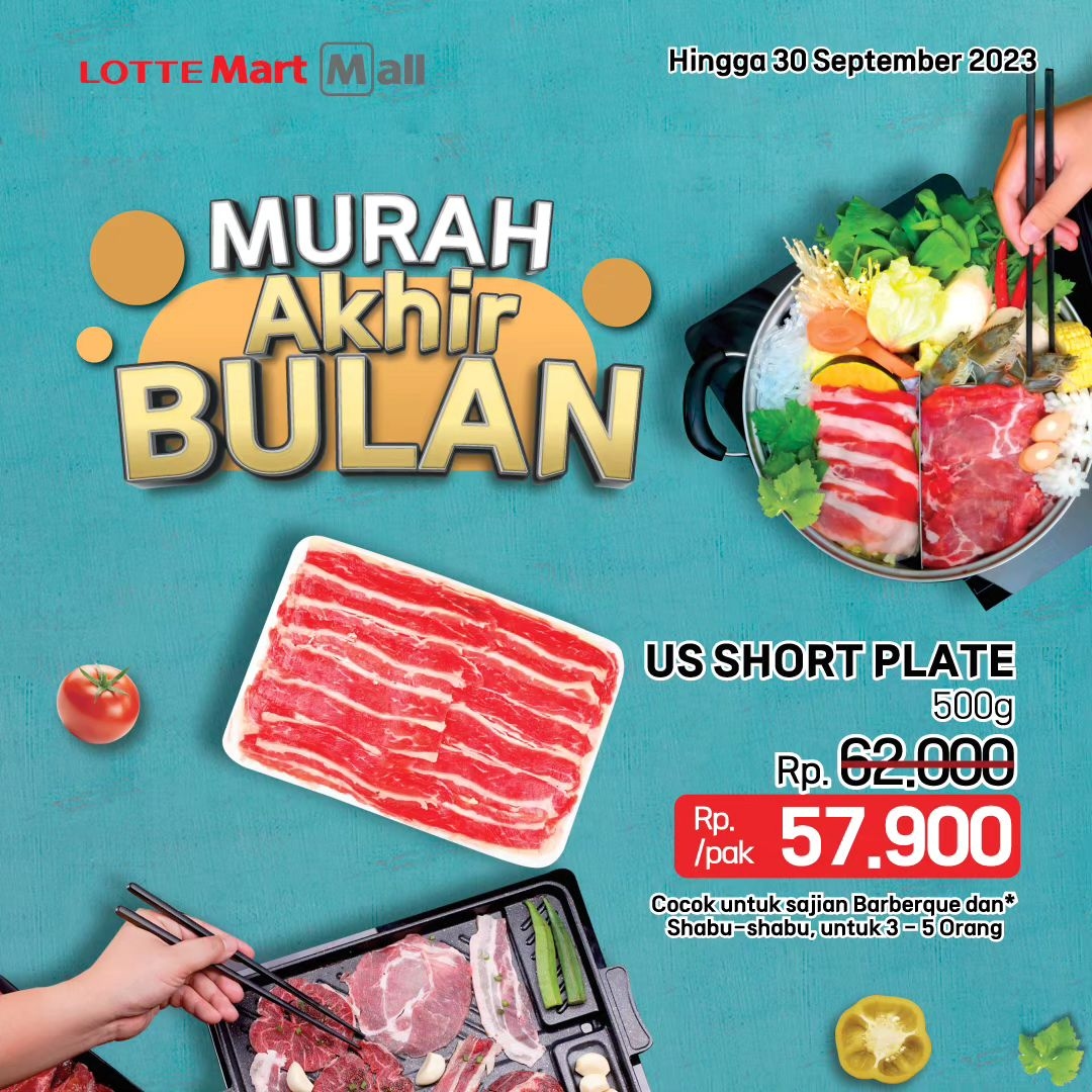 Nikmati Promo Akhir Bulan dari Lotte Mart Mall, Beef Shortplate Cuma Rp 57.900 per Pack