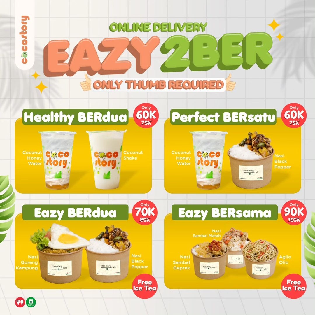 Coco Story PIK Kasih Promo Online Delivery EAZY 2BER Selama September dan Oktober 2023