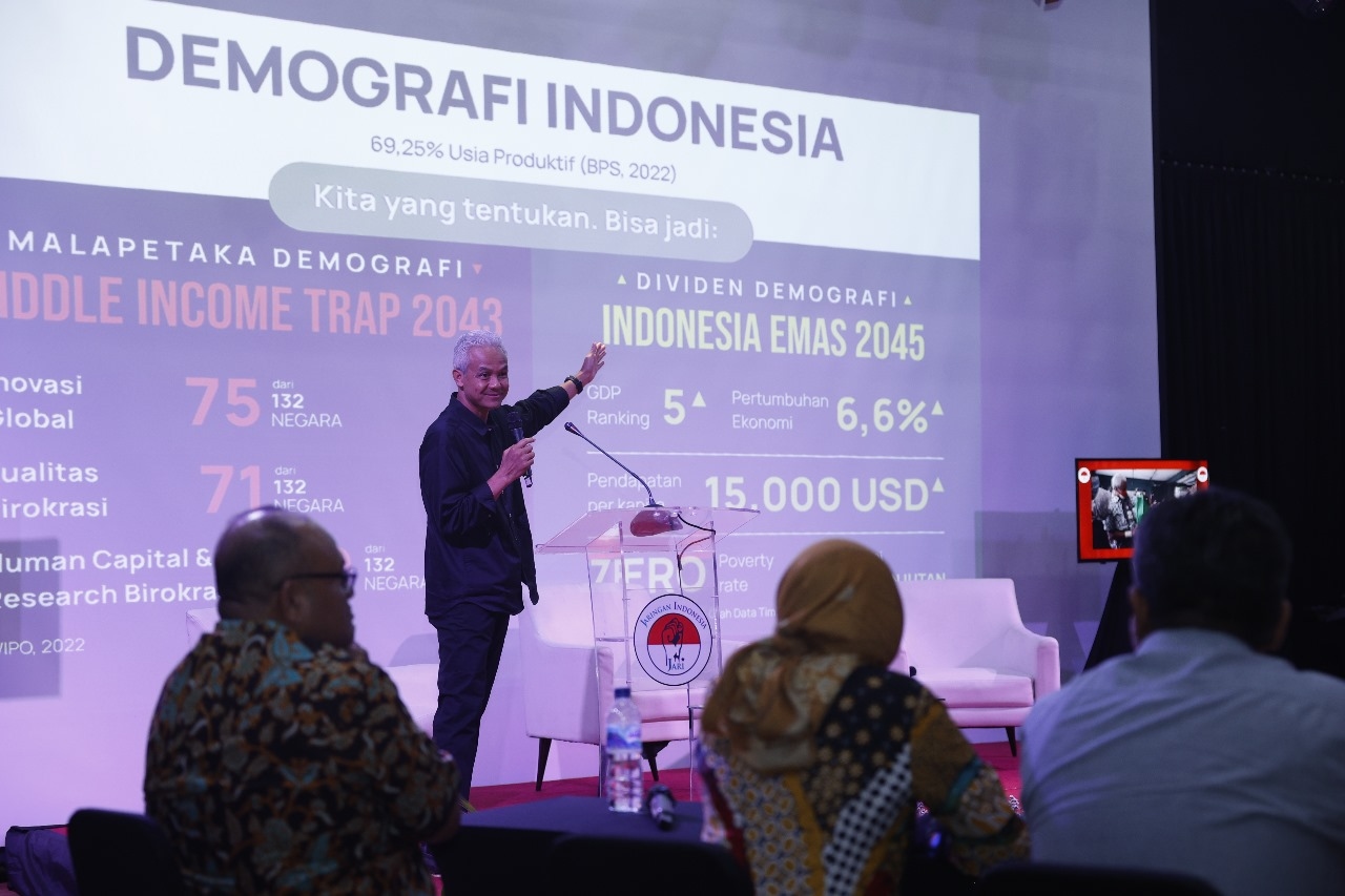 Ganjar Diskusikan Masa Depan Bangsa dengan Ratusan Alumni HMI Jaringan Indonesia