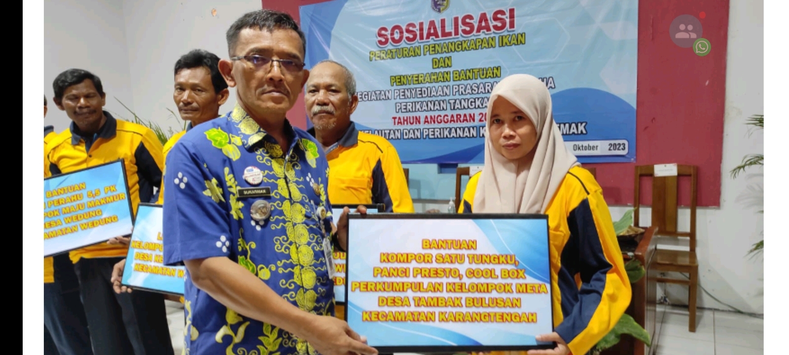 Dukung Produksi UMKM Perikanan, Dinlutkan Demak Salurkan Sarpras