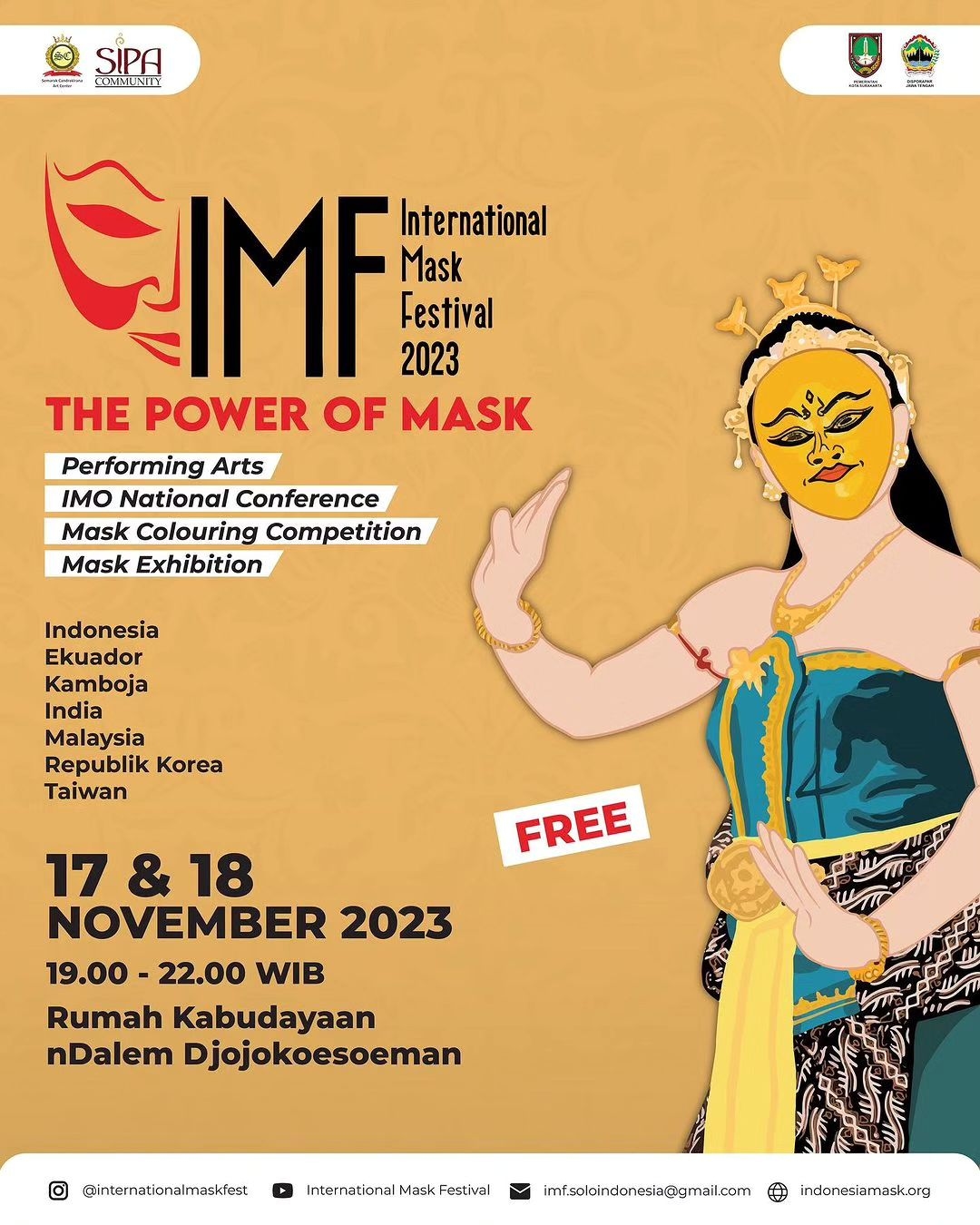 Event Solo Tahunan International Mask Festival 2023 Siap Digelar, Hadir Selama Dua Hari dan Jadi Hiburan Masyarakat