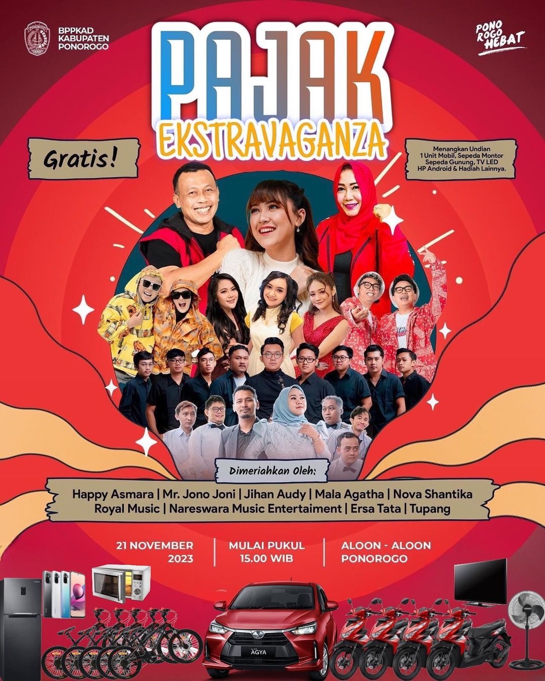 Happy Asmara Akan Hadir dan Menghibur Masyarakat Ponorogo dalam Pajak Ekstravaganza, Ada Doorprize Menarik