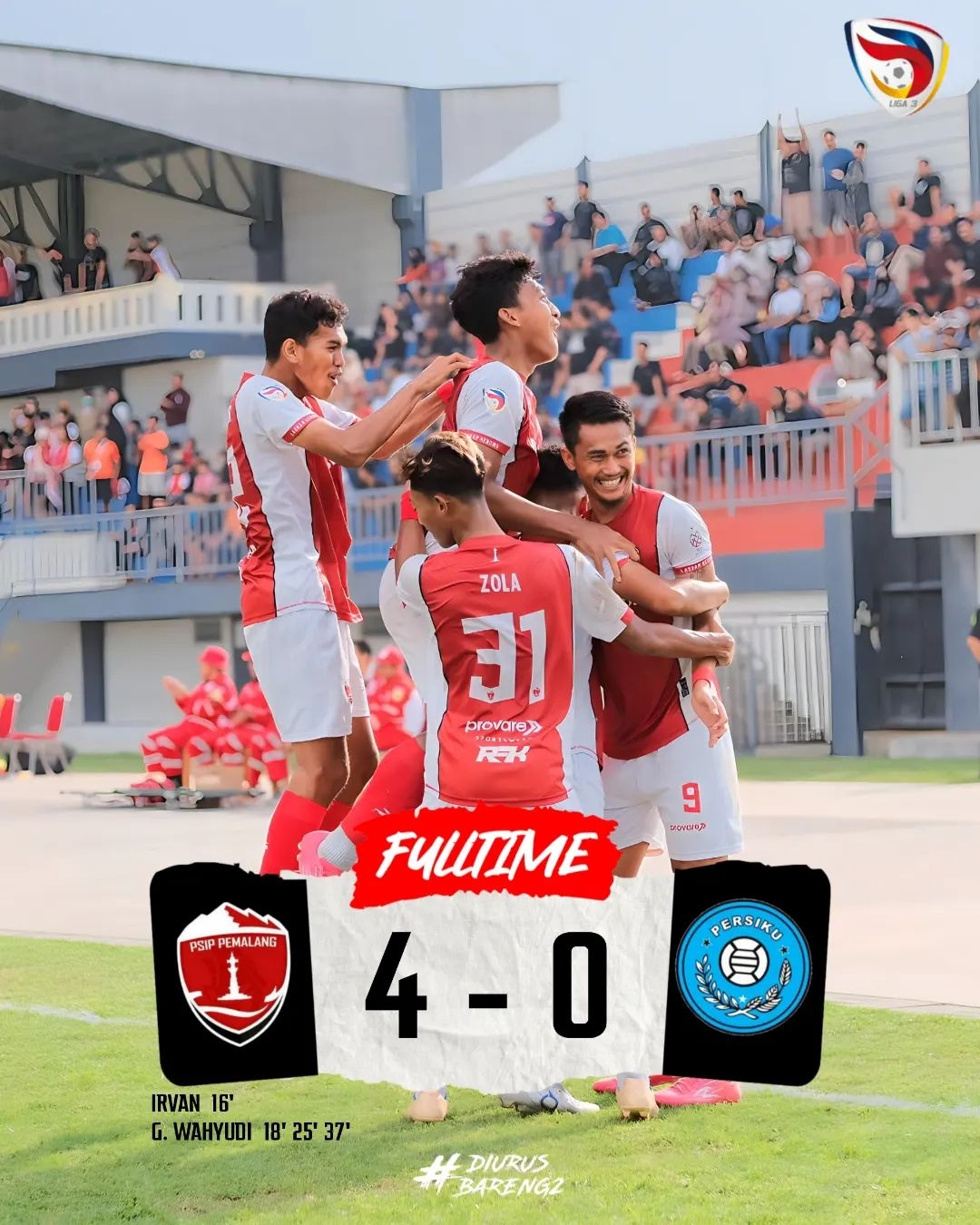 Hujan Gol di Stadion: PSIP Pemalang Tundukkan Persiku dengan Skor Telak, Kemenangan Sempurna Membuat Grup H Semakin Ketat