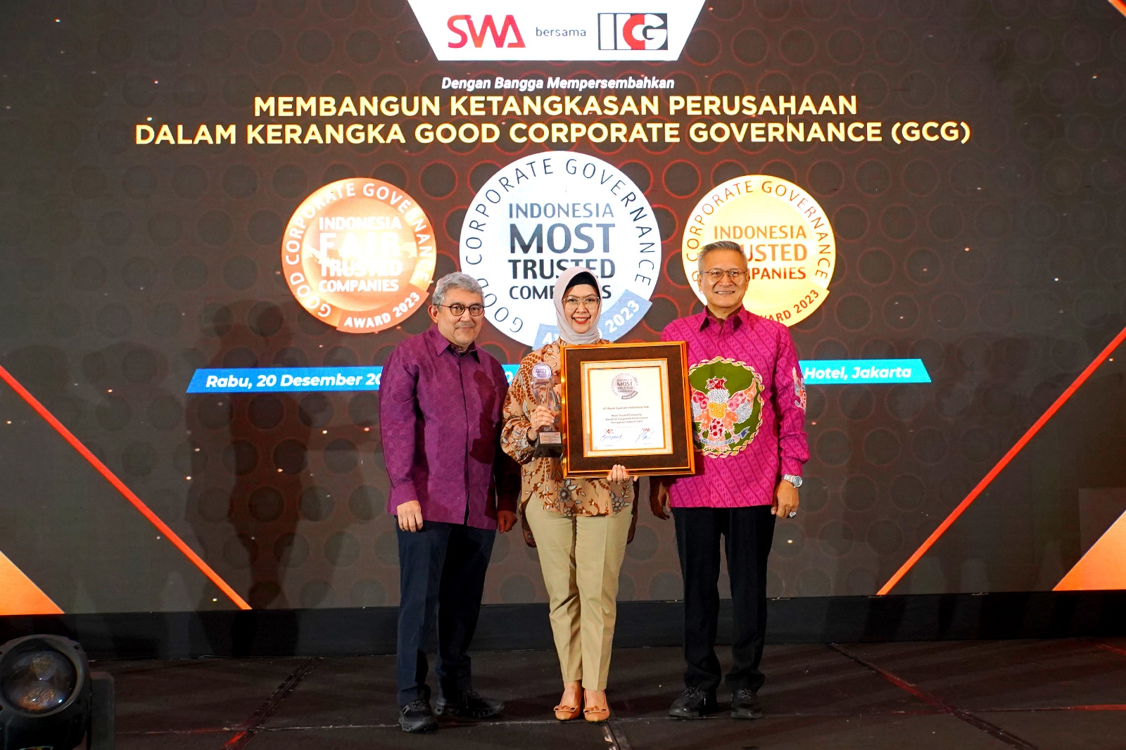 Bank Syariah Indonesia (BSI) Raih Penghargaan "Most Trusted Company" atas Implementasi Good Corporate Governance