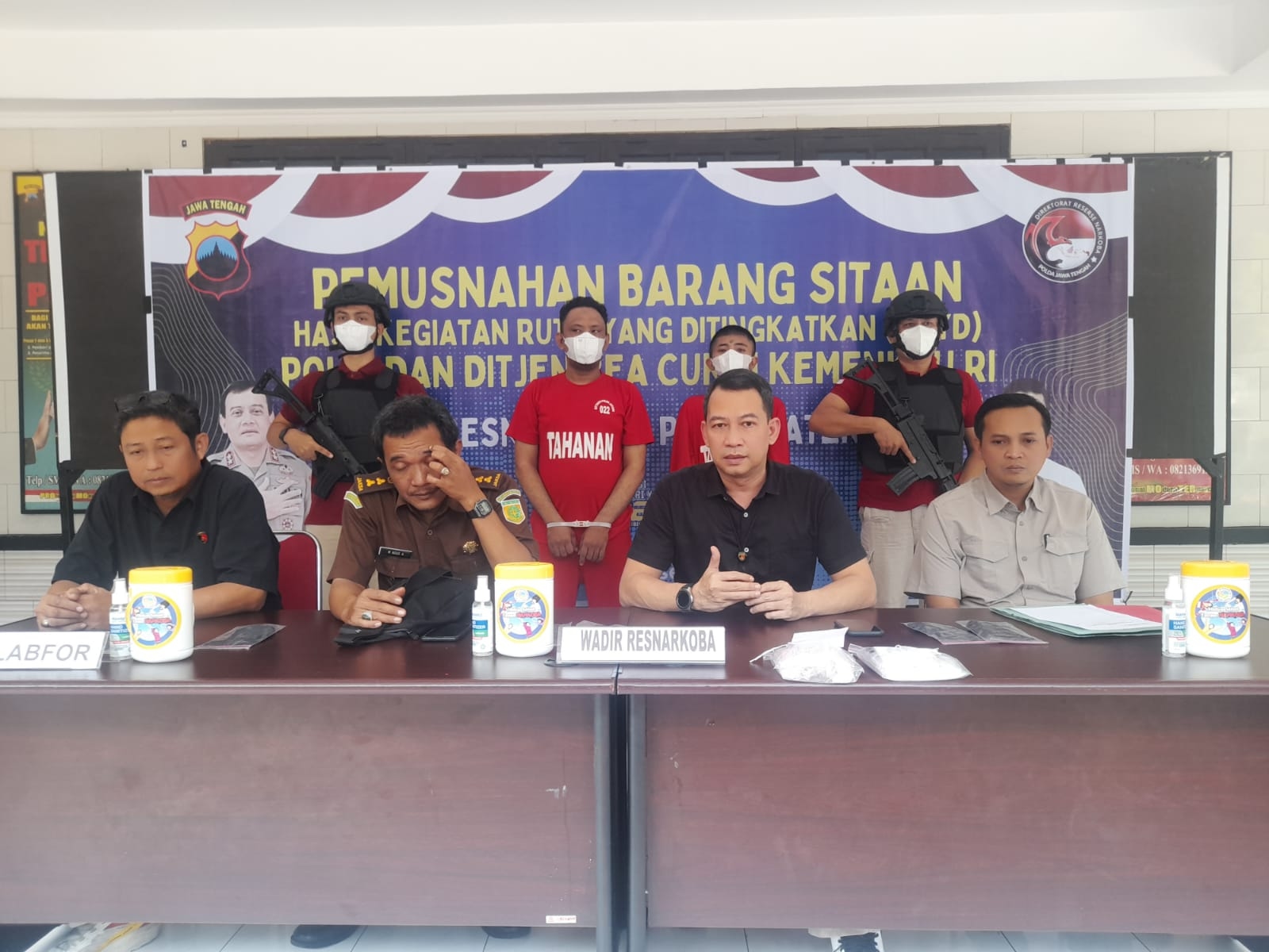 Polda Jateng Lakukan Pemusnahan Barang Bukti Tindak Pidana Penyalahgunaan Obat-obatan Terlarang