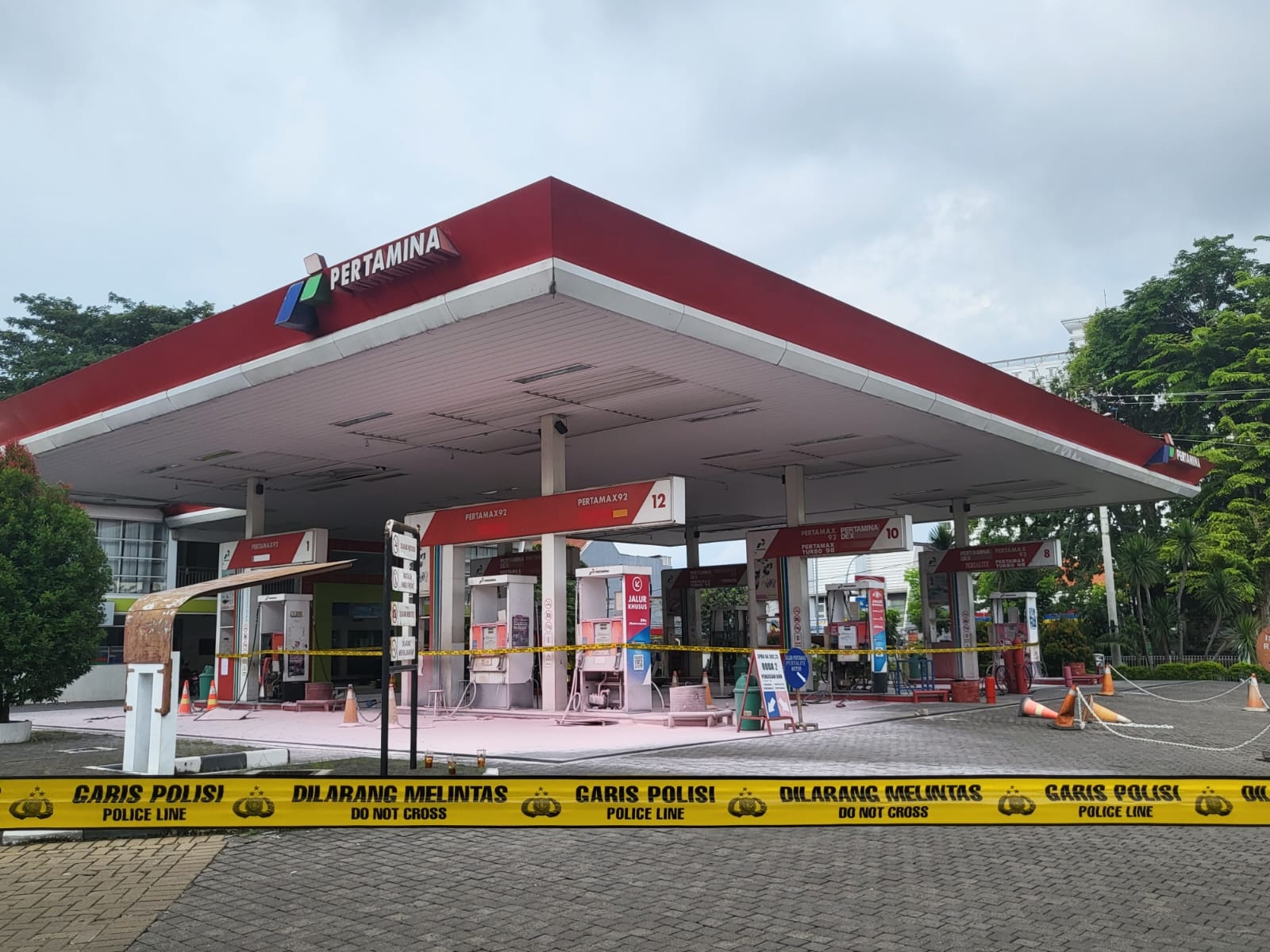 Langkah Sigap Operator Tangani Letupan Api, Pastikan Tak Ada Korban Jiwa, Operasional SPBU Undip Dihentikan Sementara