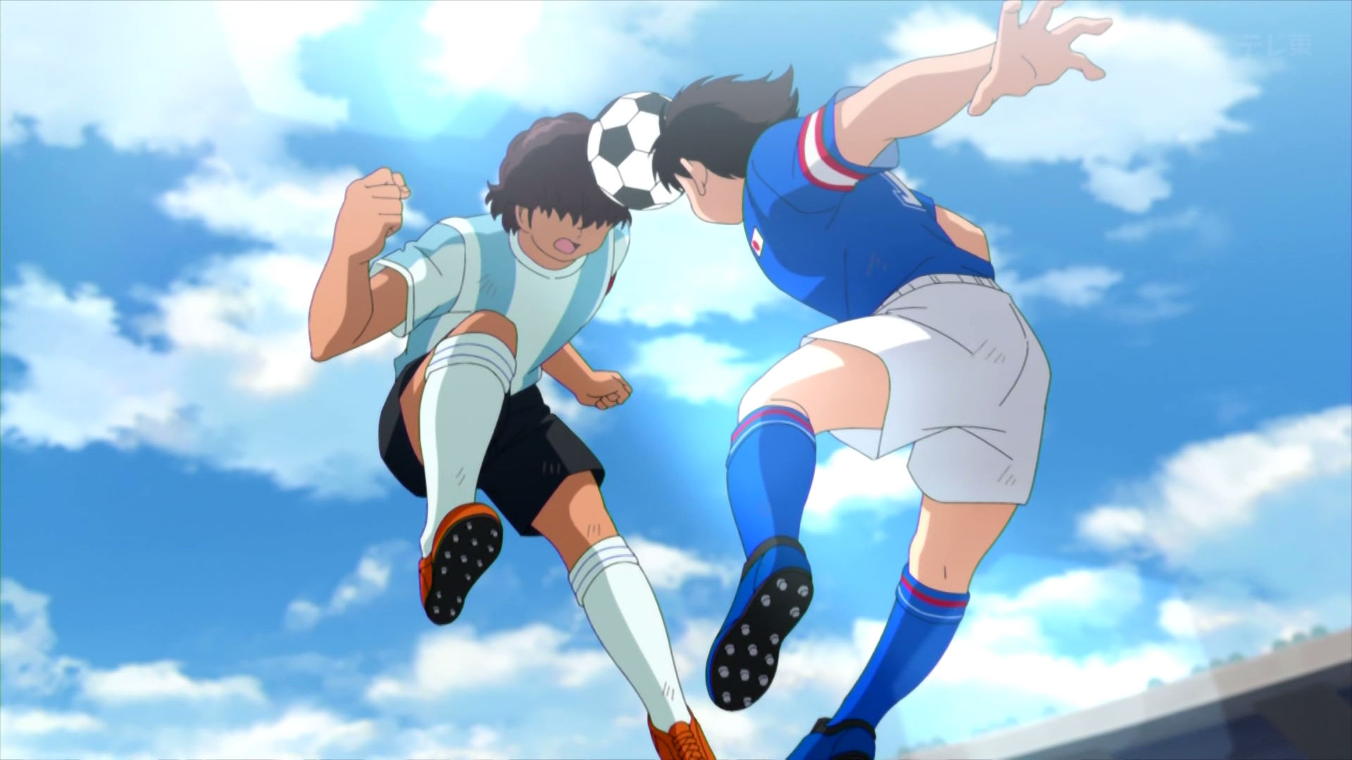 Nonton Captain Tsubasa Season 2 (2018), Episode 15, "Skylab Twin Shot Tachibana Bersaudara."
