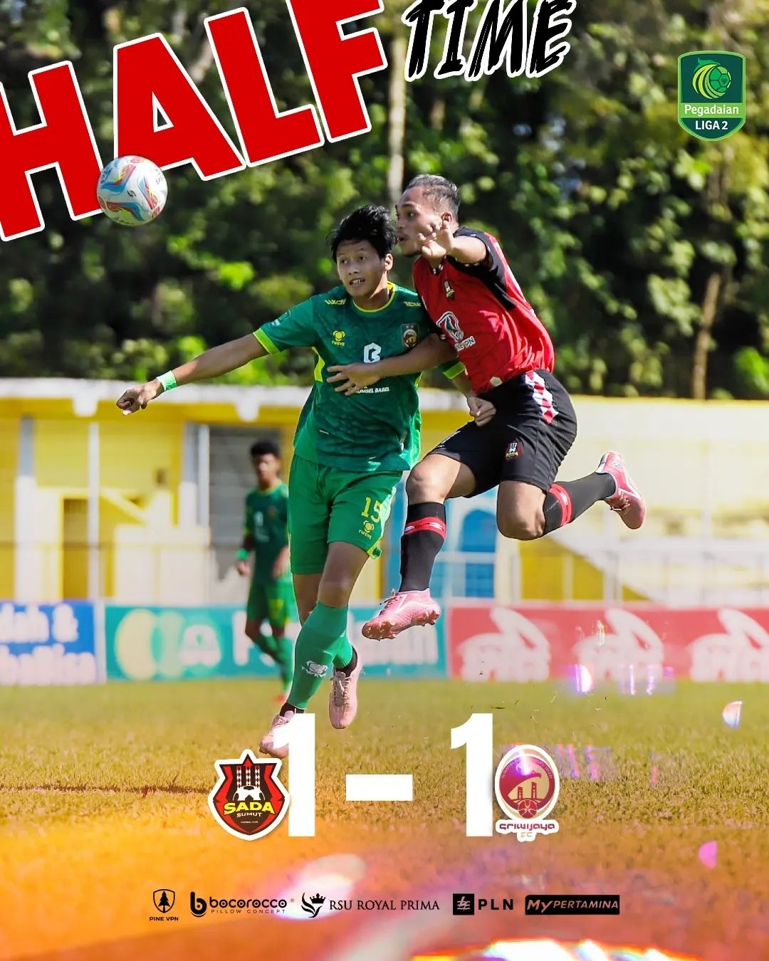 LIVE STREAMING Sada Sumut vs Sriwijaya FC, SCORE 1-1 Babak Pertama CEk Skor Babak Kedua, Menang Siapa? Hasil Akhir Playoff Liga 2 Degradasi