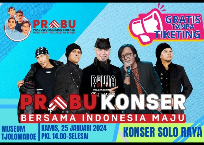 Konser Dewa 19 Reborn "Bersama Indonesia Maju" oleh Relawan Prabu: Meriahkan Pemilu 2024