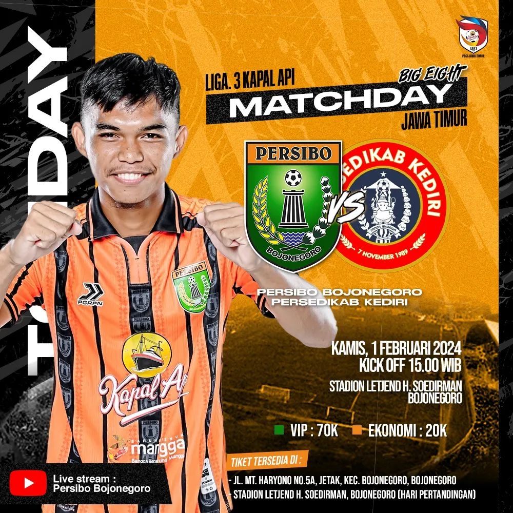 Pertarungan Sengit Babak 8 Besar Liga 3 Jatim: Persibo Bojonegoro vs Persedikab Kediri