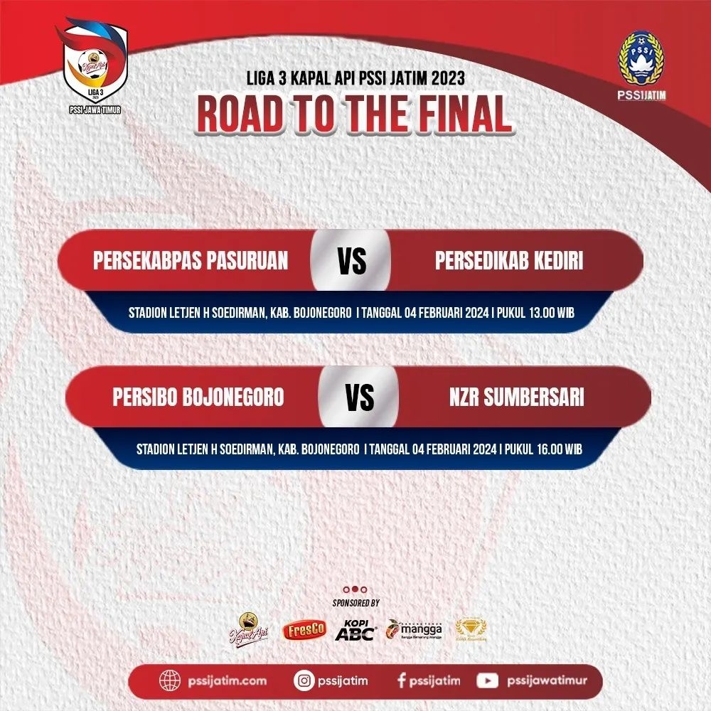 Link Streaming Semifinal Liga 3 Jatim, Persibo Bojonegoro Melawan NZR Sumbersari
