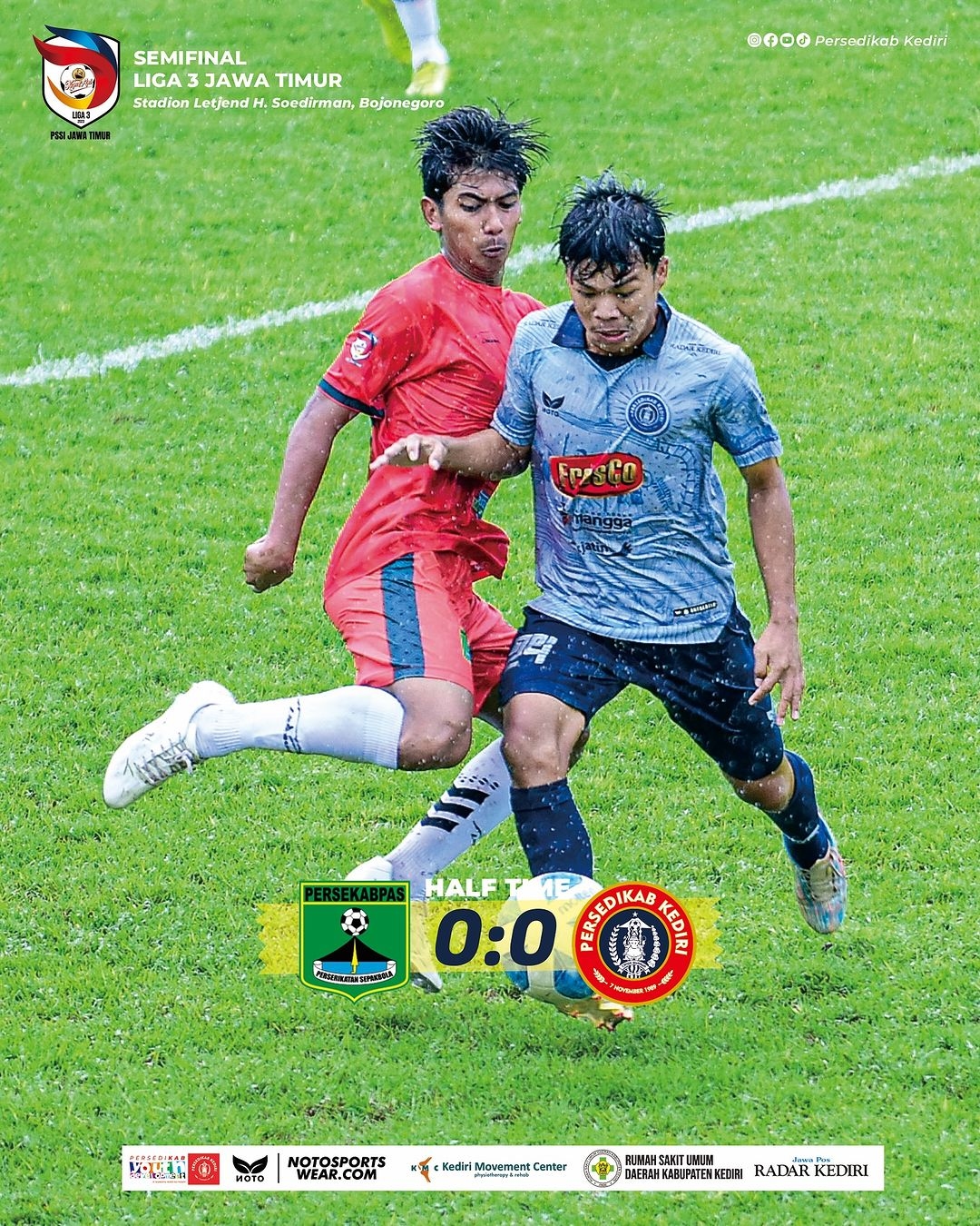 Hasil Pertandingan Semifinal Liga 3 Jatim, Persedikab Kediri kontra Persekabpas Pasuruan, Kediri Menang Adu Penalti