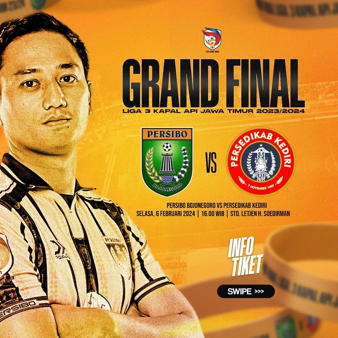 Tiket Final Liga 3 Jatim 2024 Sekarang Dijual: Persibo vs Persedikab Kediri, Dapatkan Sekarang!