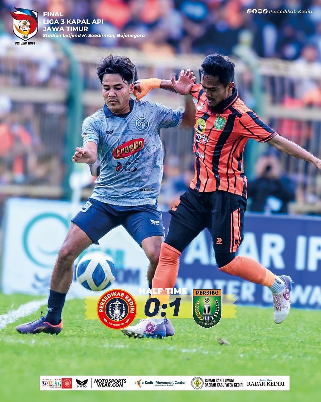 Cek Babak Pertama Liga 3 Jatim Usai, Persibo kontra Persedikan Kediri