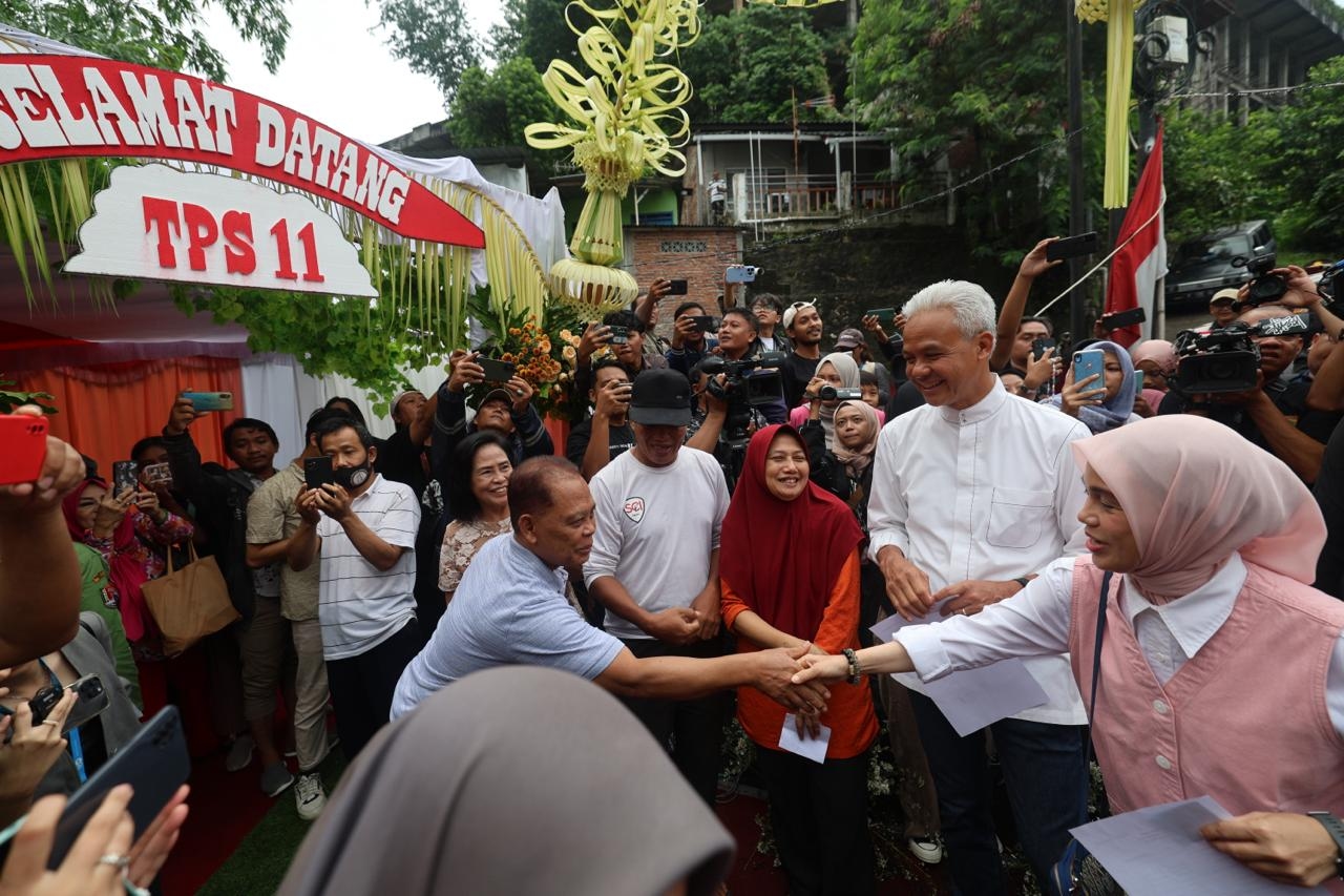 Nyoblos di Semarang, Ini Harapan Ganjar Pada Pemilu 2024
