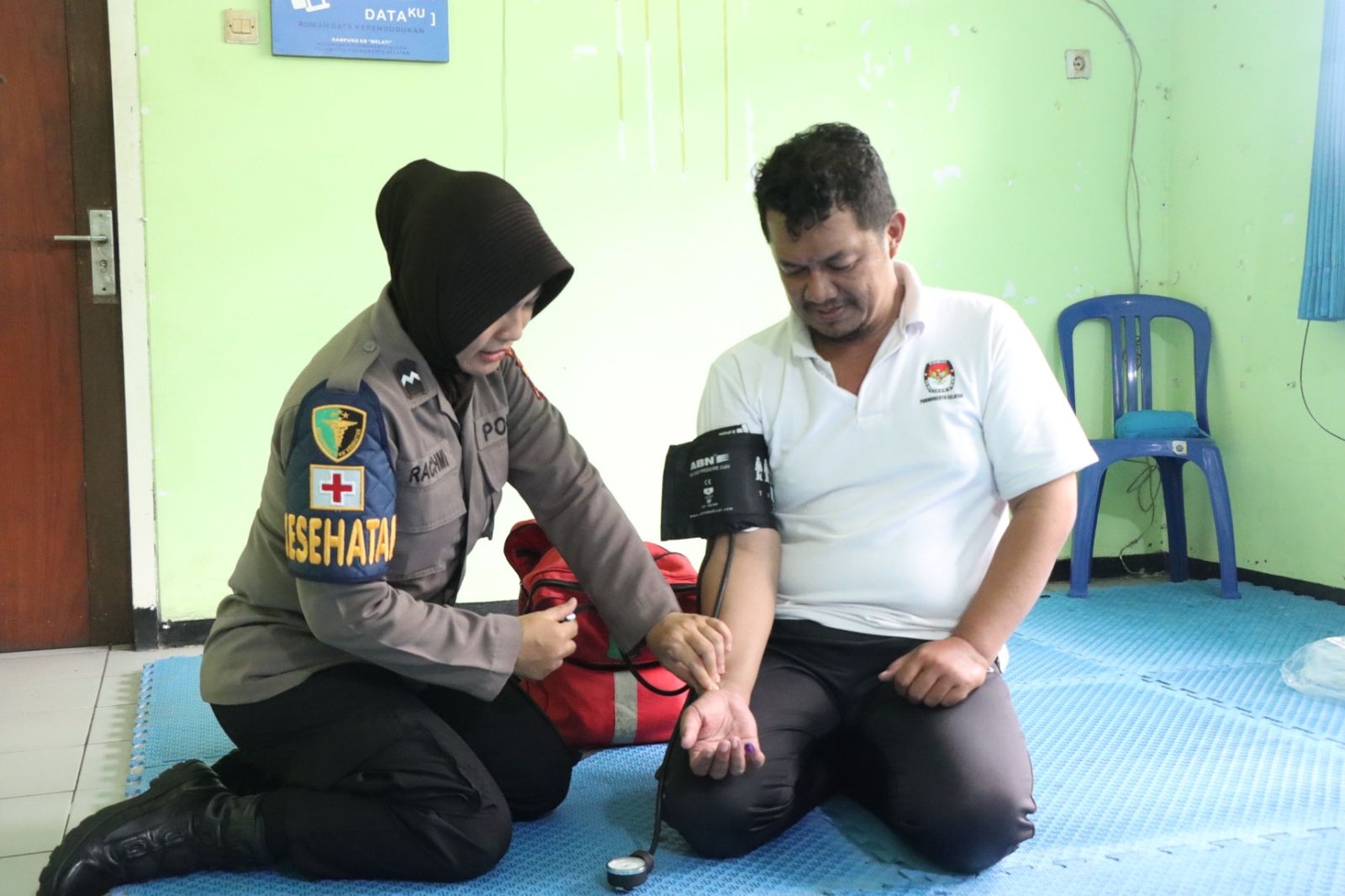 Dokkes Polresta Banyumas Cek Langsung Kesehatan Personel Pengamanan Pemilu 2024
