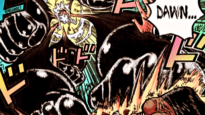 Luffy Keluarkan Jurus Baru di One Piece Chapter 1107, Gomu Gomu Dawn Gatling Bikin Saint Saturn Tak Berdaya