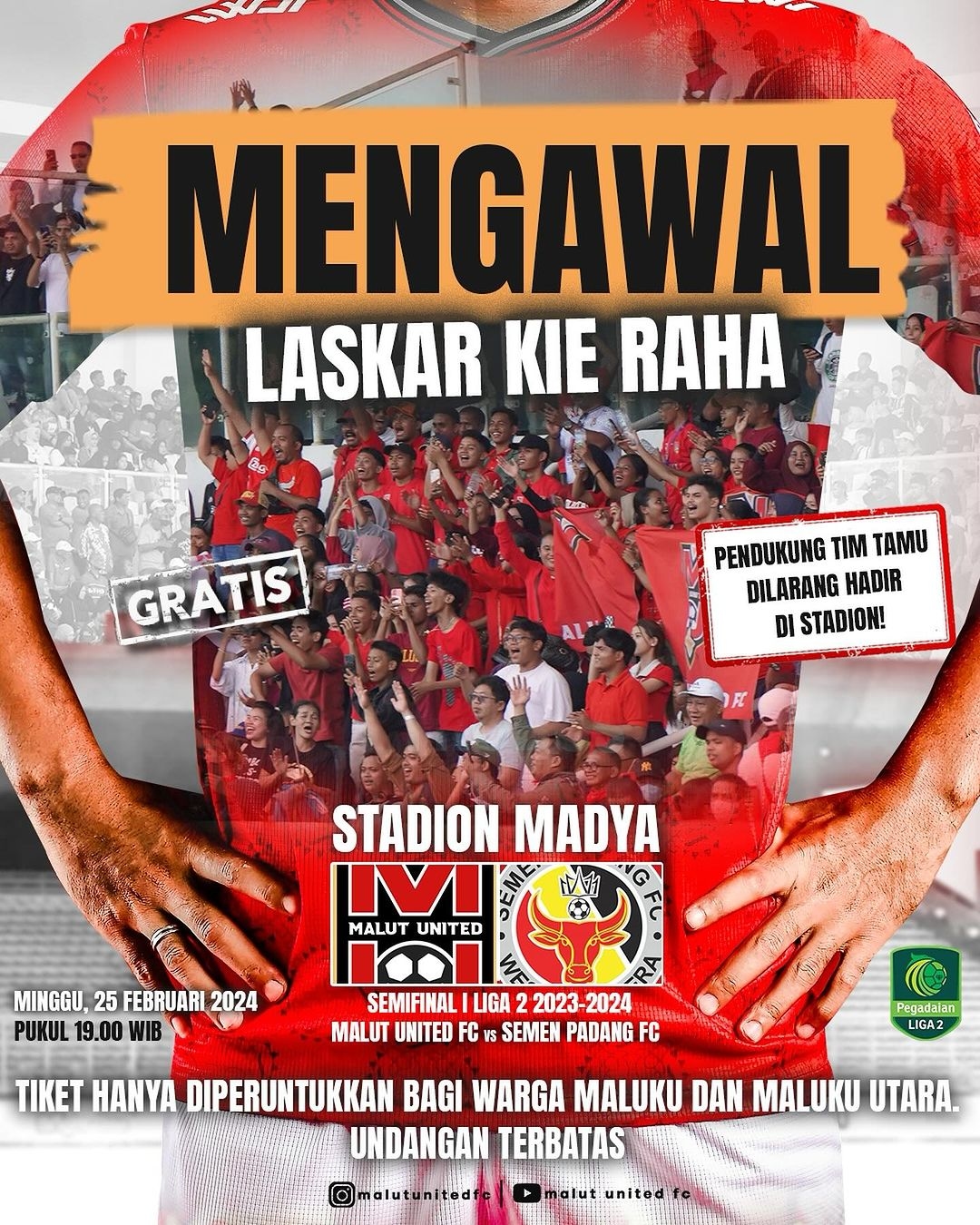 Link Live Streaming Semifinal Liga 2: Malut United vs Semen Padang, Jangan Ketinggalan!
