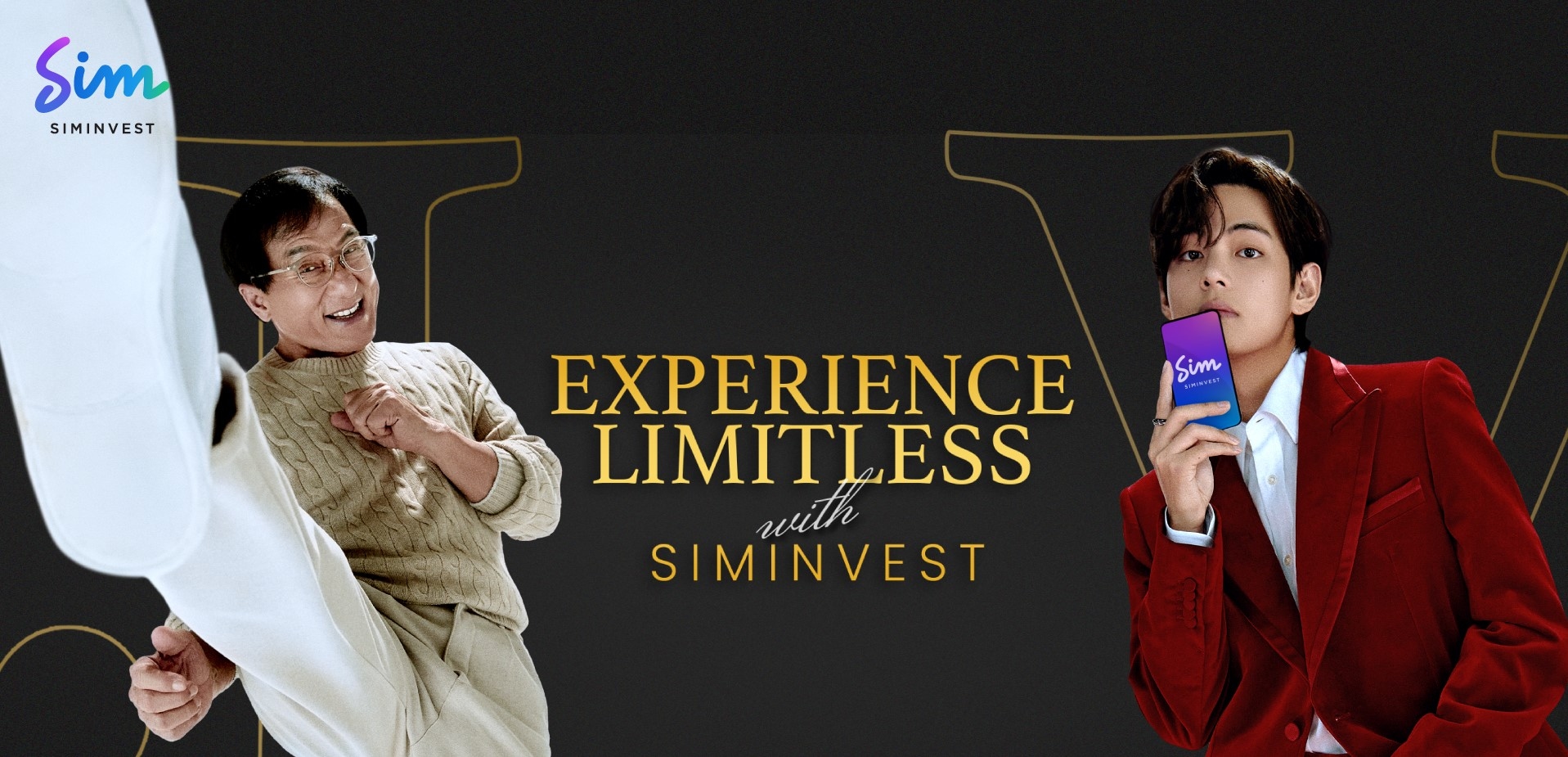SimInvest Perkenalkan Jackie Chan Sebagai Brand Ambassador Baru Bersama V BTS
