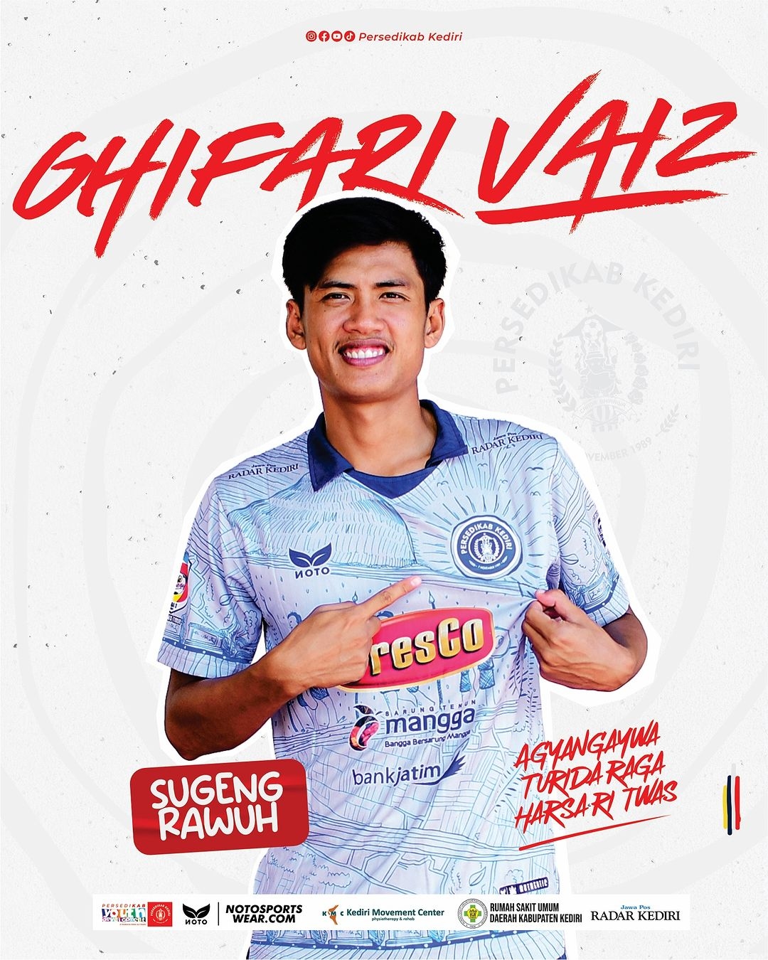 Jelang Putaran Nasional Liga 3, Persedikab Kediri Rekrut Eks Timnas U-19 Ghifari Vaiz