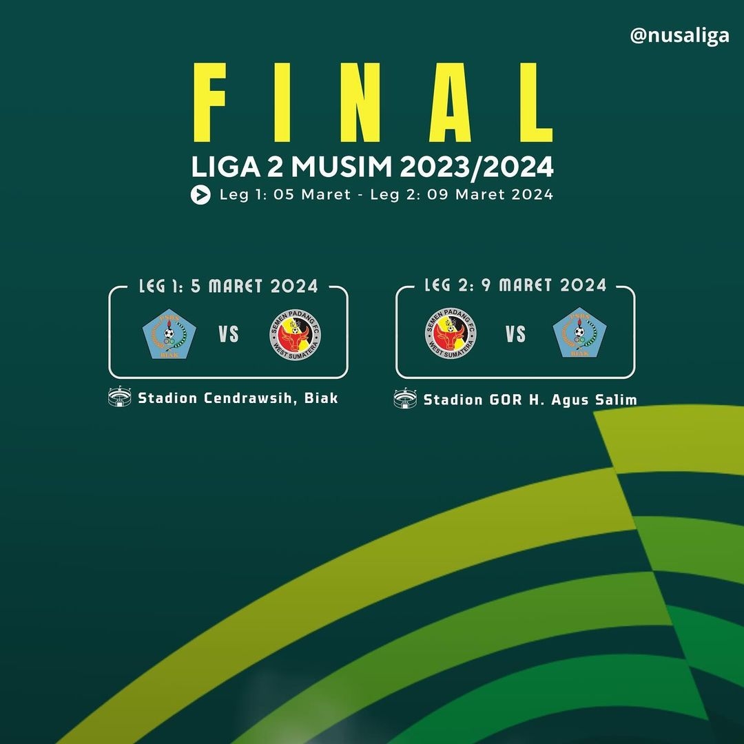 Berikut Jadwal Partai Puncak Liga 2, Babak Final Berlangsung 2 Leg