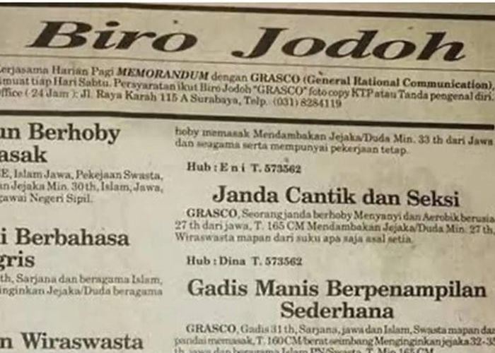 Jejak Sejarah Pencarian Pasangan Hidup: Dari yang Termuat di Surat Kabar Sejak Jaman Kolonial Hingga Aplikasi Kencan Modern