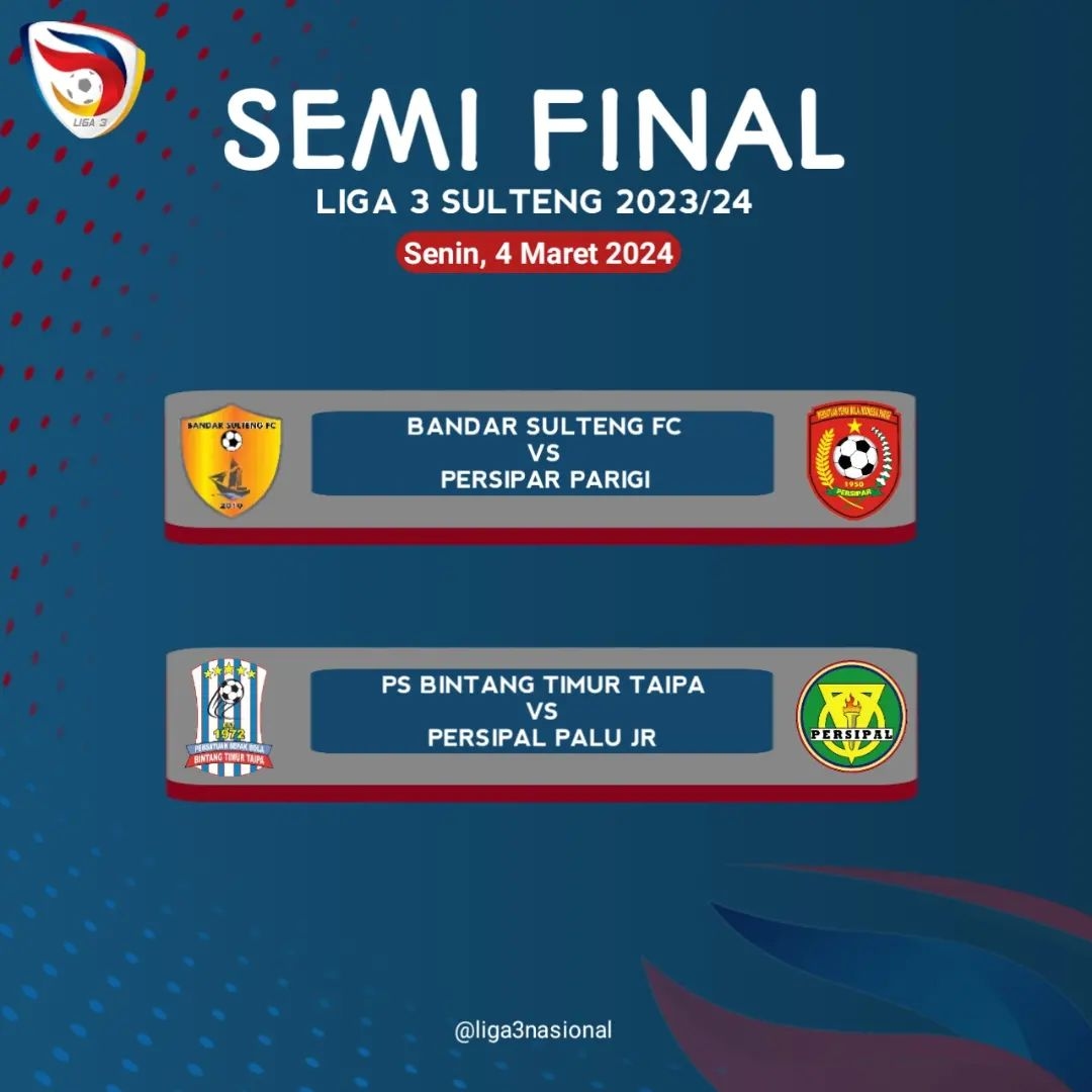 Jadwal Semi Final Liga 3 Sulawesi Tengah 2023/24: Perebutan Tiket Nasional Memanas