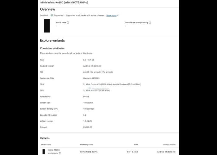 Berita Seputar Teknologi: Infinix Note 40 Pro Muncul di Sertifikasi ECC, Siap Dirilis?