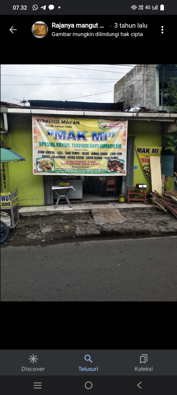 Rekomendasi Kuliner Ramadhan: Nasi Koyor Mak Mie Semarang, Sensasi Kuliner Khas dengan Harga Terjangkau